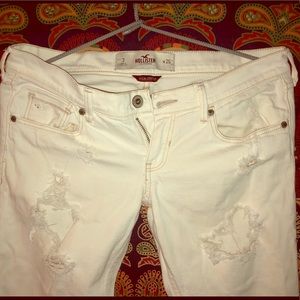 hollister low rise distressed jean